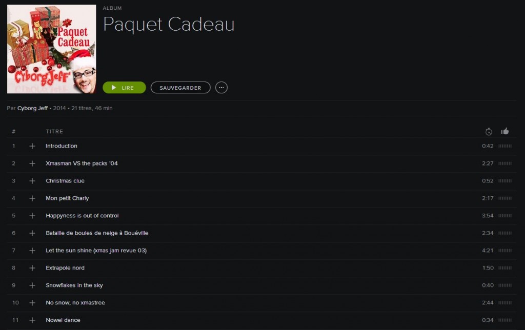 Paquet Cadeau - Spotify